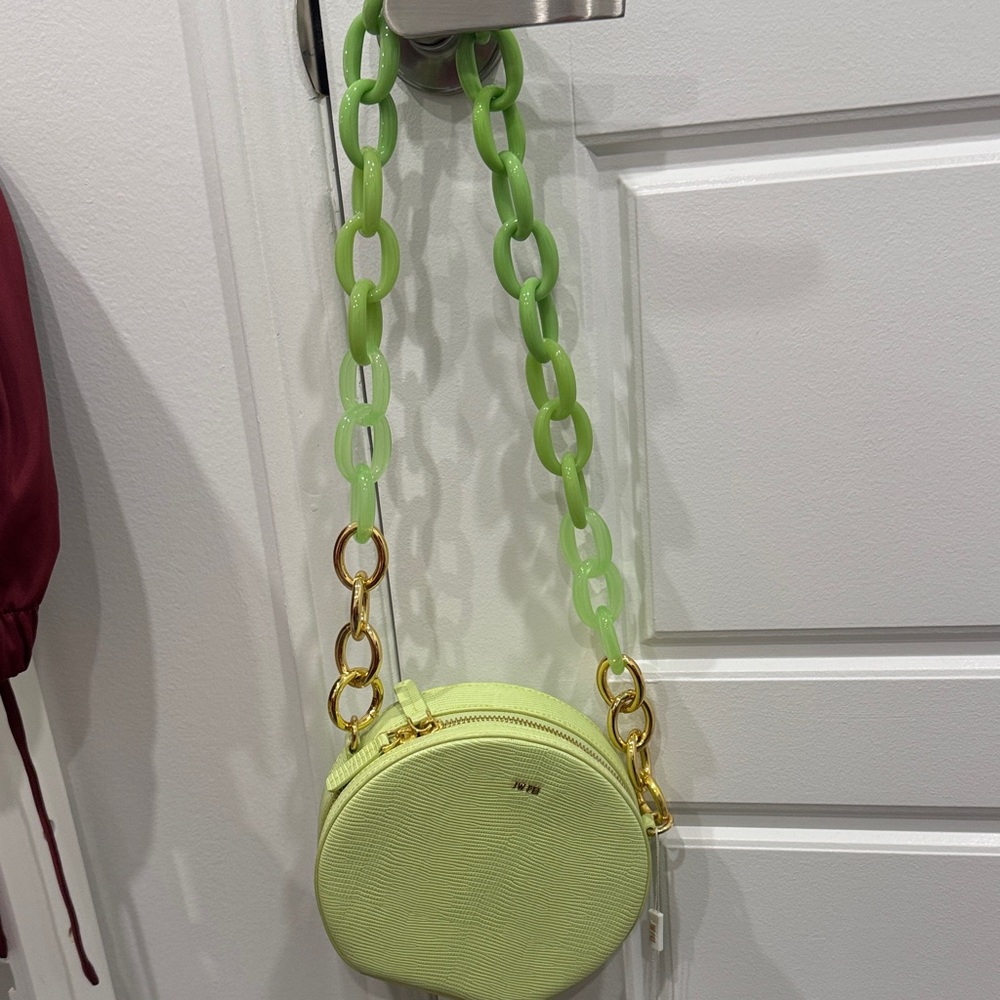 NWT JW PEI Lime Green Mini Round Bag